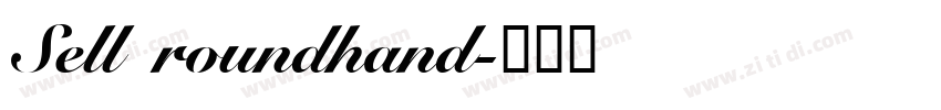 Sell roundhand字体转换